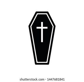 Coffin icon vector sign illustration