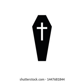 Coffin icon vector sign illustration