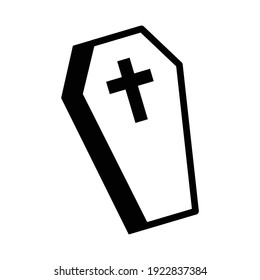 Coffin Icon Vector Sign And Symbols.