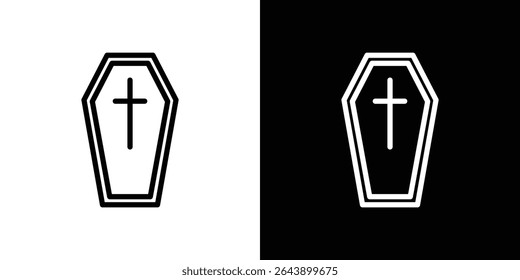 Coffin icon vector simple element illustration editable
