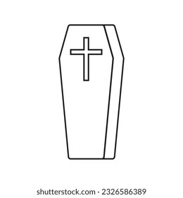 coffin icon vector template illustration logo design