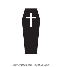 diseño de la ilustración de la plantilla del vector del icono del ataúd