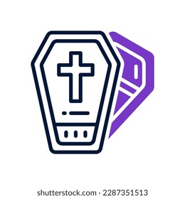 coffin icon for your website, mobile, presentation, and logo design.