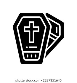 coffin icon for your website, mobile, presentation, and logo design.