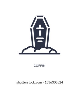 coffin isolated icon. Simple element illustration from wild west concept. coffin editable logo symbol design on white background. Can be use for web and mobile.