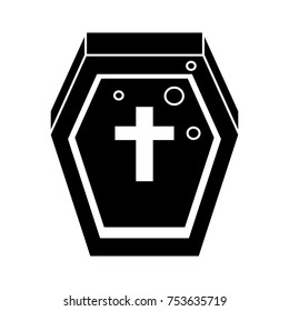 coffin isolated vector icon