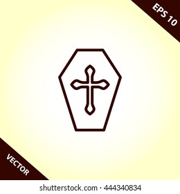 coffin line icon