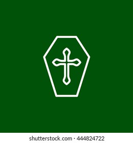 coffin line icon