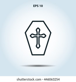 coffin line icon
