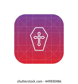 coffin line icon