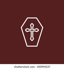 coffin line icon