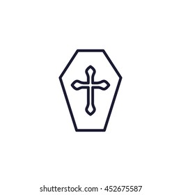 coffin line icon