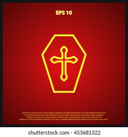 coffin line icon
