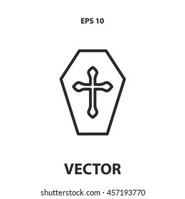 coffin line icon