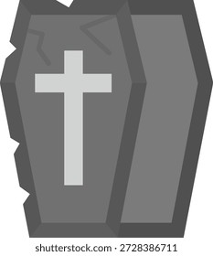 Diseño de icono de Vector de línea de ataúd