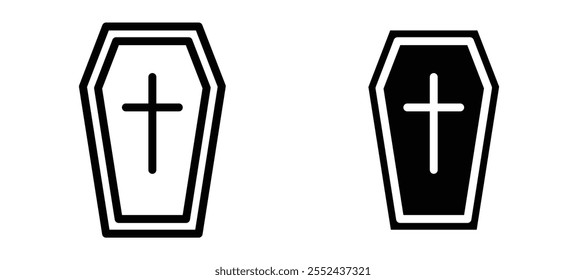 Coffin liner icon vector set.