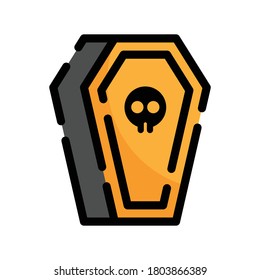 Coffin logo design on white background