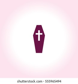 Coffin Minimalistic Flat Vector Icon.