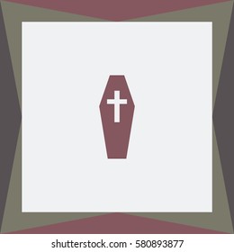 Coffin Minimalistic Flat Vector Icon.