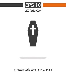 Coffin Minimalistic Flat Vector Icon.