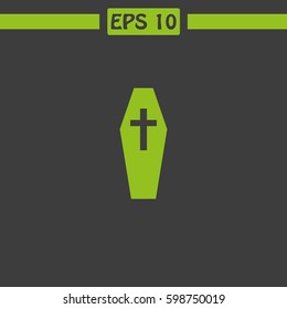 Coffin Minimalistic Flat Vector Icon.