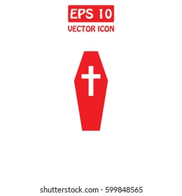 Coffin Minimalistic Flat Vector Icon.