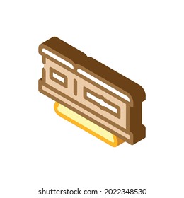 coffin on stand isometric icon vector. coffin on stand sign. isolated symbol illustration