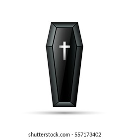 coffin realisti vector.