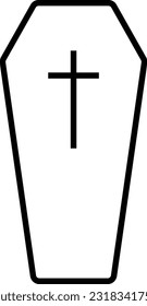 coffin RIP casket death dead Outline