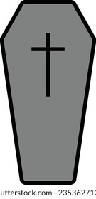 coffin RIP casket death dead Outline