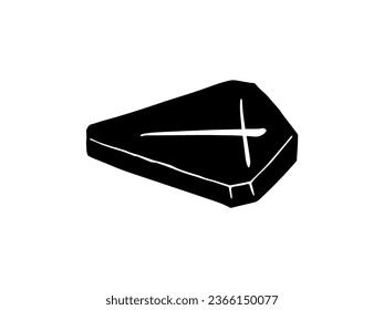 Coffin Scary Silhouette Halloween Illustration