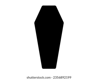 Coffin silhouette vector art white background
