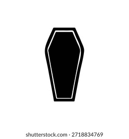 Sarg Silhouette Vektor flaches Design auf weißem Hintergrund.