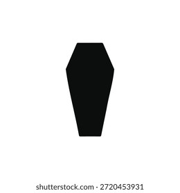 Diseño de ilustración plana de Vector de silueta de ataúd.
