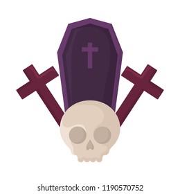 coffin and skull design