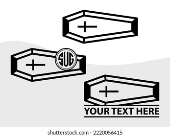 Coffin SVG Printable Vector Illustration