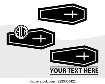 Ilustración de vectores imprimibles Coffin SVG
