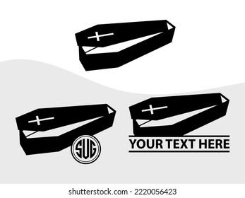 Coffin SVG Printable Vector Illustration
