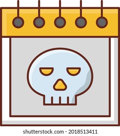 coffin vector flat color icon