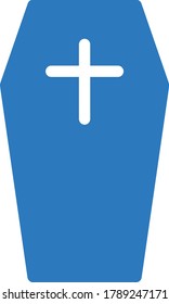 icono de color de glifo vectorial de ataúd 