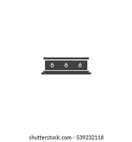 Coffin Vector Icon.