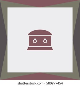 Coffin Vector Icon.