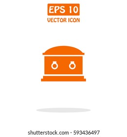 Coffin Vector Icon.