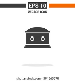 Coffin Vector Icon.