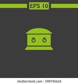 Coffin Vector Icon.