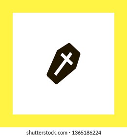 coffin vector icon. flat design