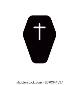 coffin vector icon, grave, death symbol. Modern,simple flat vector illustration for web site or mobile app