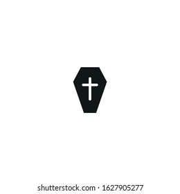 coffin vector icon on white background