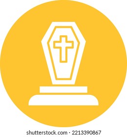 Coffin Vector Icon which is suitable for commercial work and easily modify or edit it
