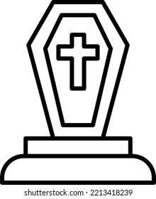 Coffin Vector Icon which is suitable for commercial work and easily modify or edit it
